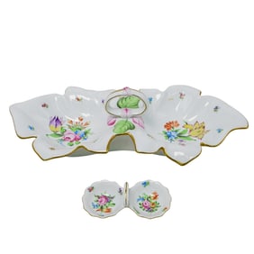 Pair of Herend "Printemps" Service Dishes