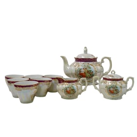 (9 Pc) Japanese Porcelain Tea Set