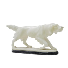 Italian Hunting Marble Retriever Dog Statue
