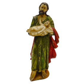 Spanish Colonial Alabaster Saint Jose with Infant Jesus