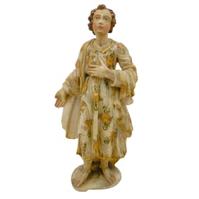 Spanish Colonial Alabaster Polychrome Gilt Teenage Jesus