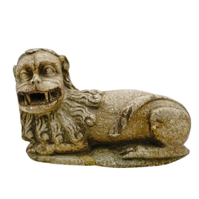 Spanish Colonial Carved Stone Lion