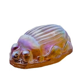 Attributed. Tiffany Favrile Art Glass Scarab