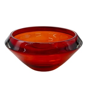 Vintage Murano Ruby Red Glass Bowl