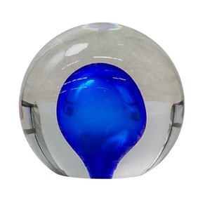Alfredo Barbini Murano Ogetti Glass Paperweight