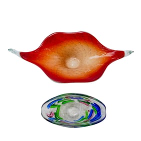 (2 Pc) Murano Glass Bowls