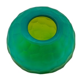 Murano Scarpa Style "Battuto" Gradient Glass Vase