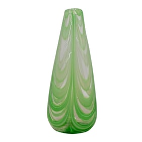 Murano Lime Green Art Glass Vase
