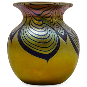 Lundberg Studios Iridescent Art Glass Vase