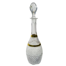 Ebeling & Reuss Marquis Gold Cut Crystal Wine Decanter