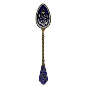 Marius Hammer Sterling Silver and Enamel Spoon