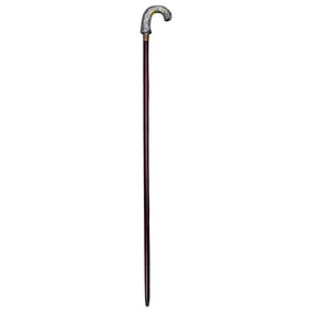 Victorian Sterling Silver Handle Cane
