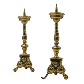 Pair of Gilt Silver Candlesticks