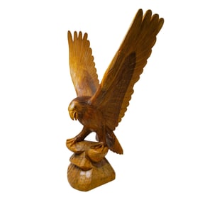 Large Hand-carved Teakwood Eagle