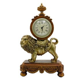 Decorative Lion Mantle Clock