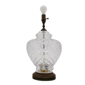 Wildwood Cut Glass and Bronze Table Lamp