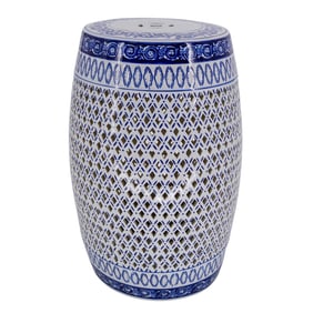 Chinese Blue and White Porcelain Garden Stool