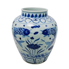 Antique Blue and White Porcelain Vase