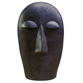 Large Ceramic Modernist Face Sculpture