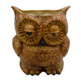 Vintage Ceramic Owl Planter