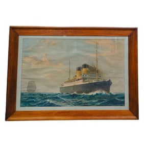 Antique Canadian Pacific SS Metagama Original Poster