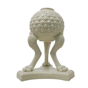 Antique Belleek Amphora Tripod Lion Feet Vase