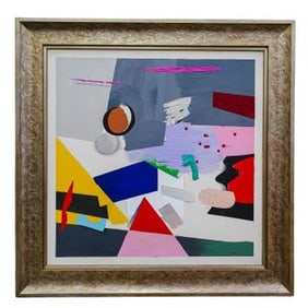 Cleve Ginsburg Gray (American, 1918 - 2004) Acrylic on Canvas