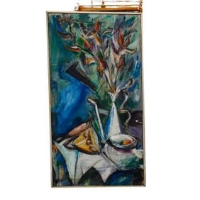 Marsden Hartley (1877-1943, American) Oil on Canvas Floral Still Life