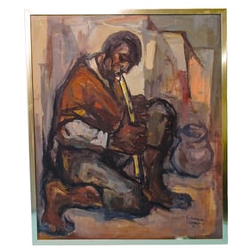 Roger Vejarano (1964-, Peruvian) Oil on Canvas Figural Painting