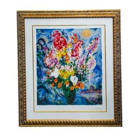Marc Chagall (French/Russian 1887-1985) "Bouquet de Fleurs" Print