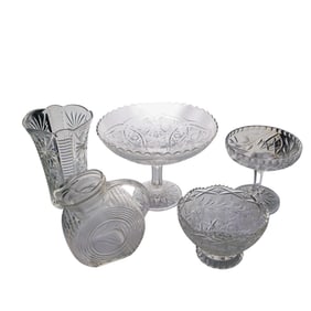 (5 Pcs) Vintage Lead Crystal Articles