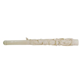 Antique Hand Carved Bone Cigarette Holder