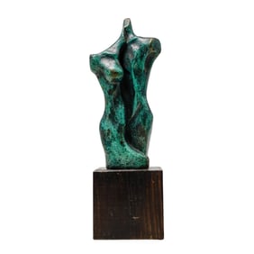 Modernist Bronze Nude Sculpture