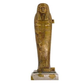 Franz Bergman Style Erotic Egyptian Sarcophagus Sculpture
