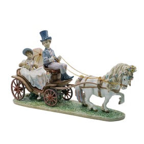 Large Lladro "Through the Park" Figurine