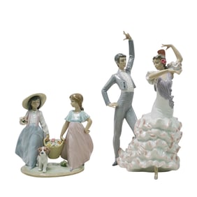 (2 pcs) Pairing of Lladro Porcelain Figurines