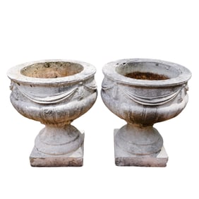 Pair of Neo Classical Stone Planters