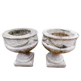 Pair of Neo Classical Stone Planters