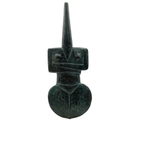 Signed Cycladic Violos Female Sculpture