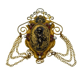 Vintage Hobe Cherub Figural Brooch