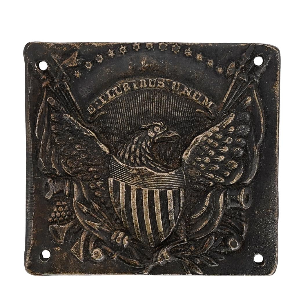 1800's Silver-plated Military Officers Belt Plate (1 of 2)