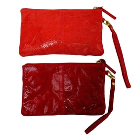(2 pcs) Josefina Ferroni Snakeskin Clutches