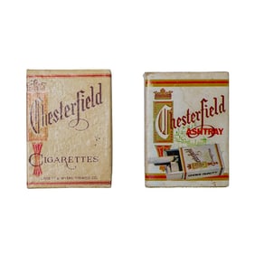 Pair Of NOS Chesterfield Lighter and Ashtray