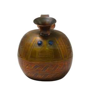 Vintage Mexican Brass & Copper Ewer