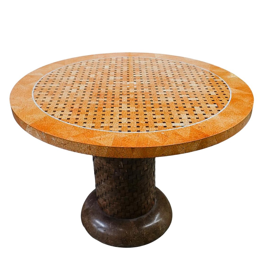 Vintage Tessellated Coconut Shell Dining Table (1 of 5)