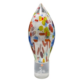 Attributed to Livio Seguso Large Murano Glass Conical Sculpture