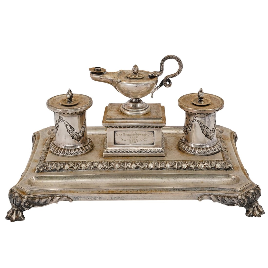 Henry Holland (1806-1880, English) Sterling Silver Inkwell (1 of 6)