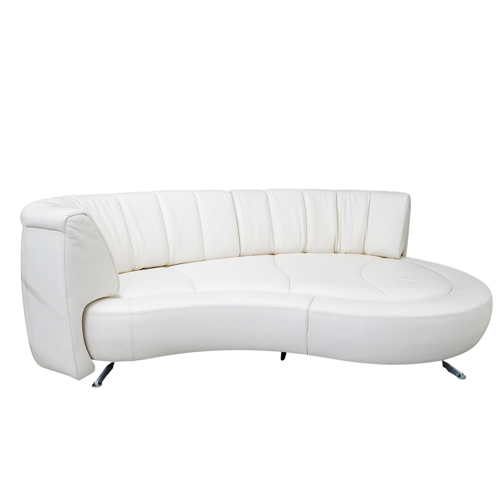 Hugo de Ruiter De Sede DS-164 White Leather Sofa: Hugo de Ruiter De Sede DS-164 White Leather SofaEarly 21st century, SwissDe Sede "DS-164" white leather sofa. Designed in 2004 by Hugo de Ruiter, this sofa follows the designer's philosophy of "(E)Mot