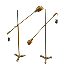 Pair Of Ralph Lauren Home Brass Floor Lamps