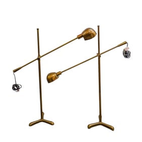 Pair Of Ralph Lauren Home Brass Floor Lamps